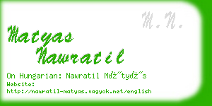 matyas nawratil business card